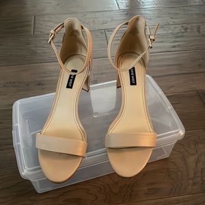 Nine West Nude Ankle Strap Heels